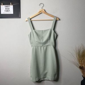Aritzia Wilfred Dress Mini Tie Back Ecoulement Dress in Sage Green Size 2